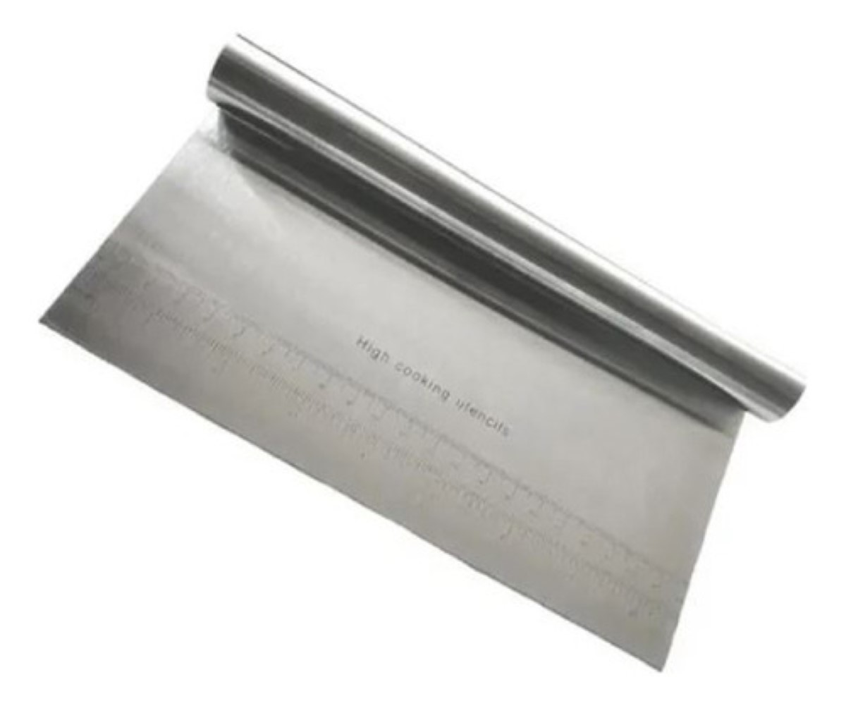 Raspa Espatula Alisador Extra Ancha 22cm Acero Inox plata