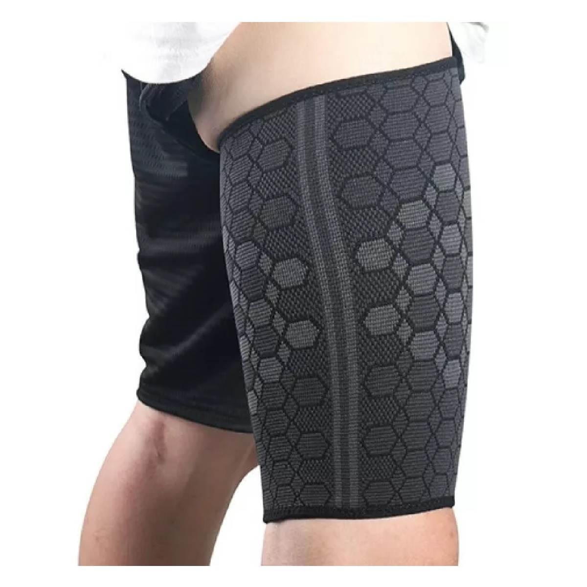 Musleras Deportivas Unisex. Soporte De Muslo. 2 Piezas.Negro M