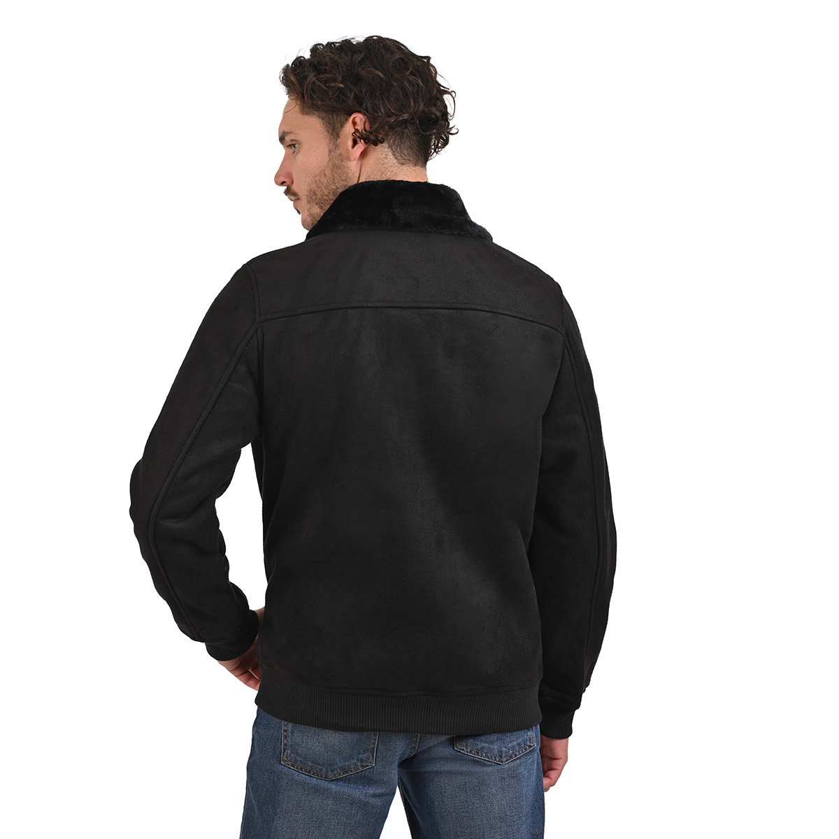Chamarra Casual Aviadora Tipo Gamuza Para Hombre Thats Hot