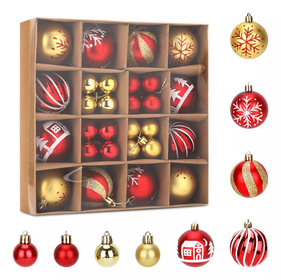 44 Pcs Esferas Navideñas Para Árbol Navidad Estilos Mixtos  SDS4176