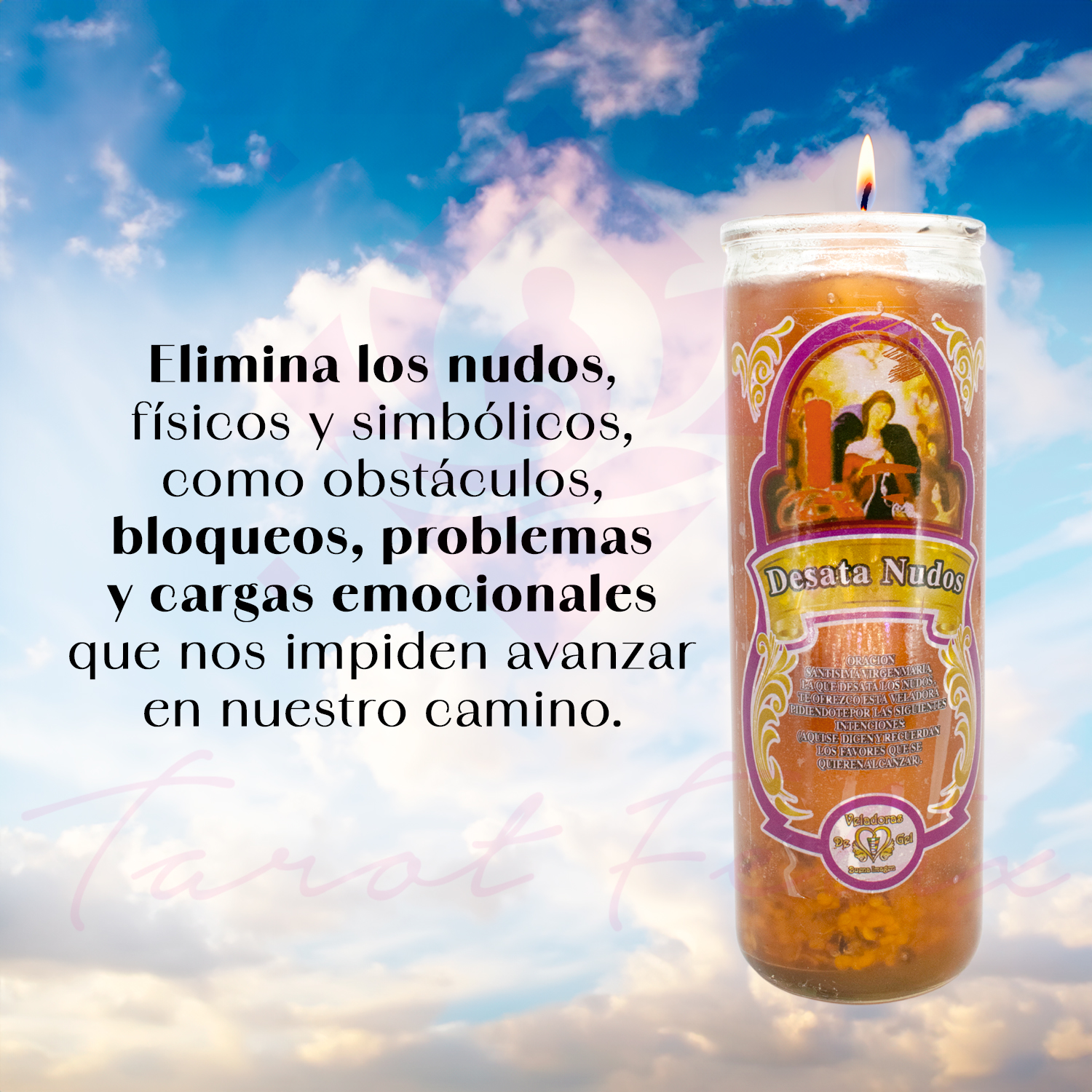 Veladora de Gel Desatanudos – Eliminación de Bloqueos y Obstáculos