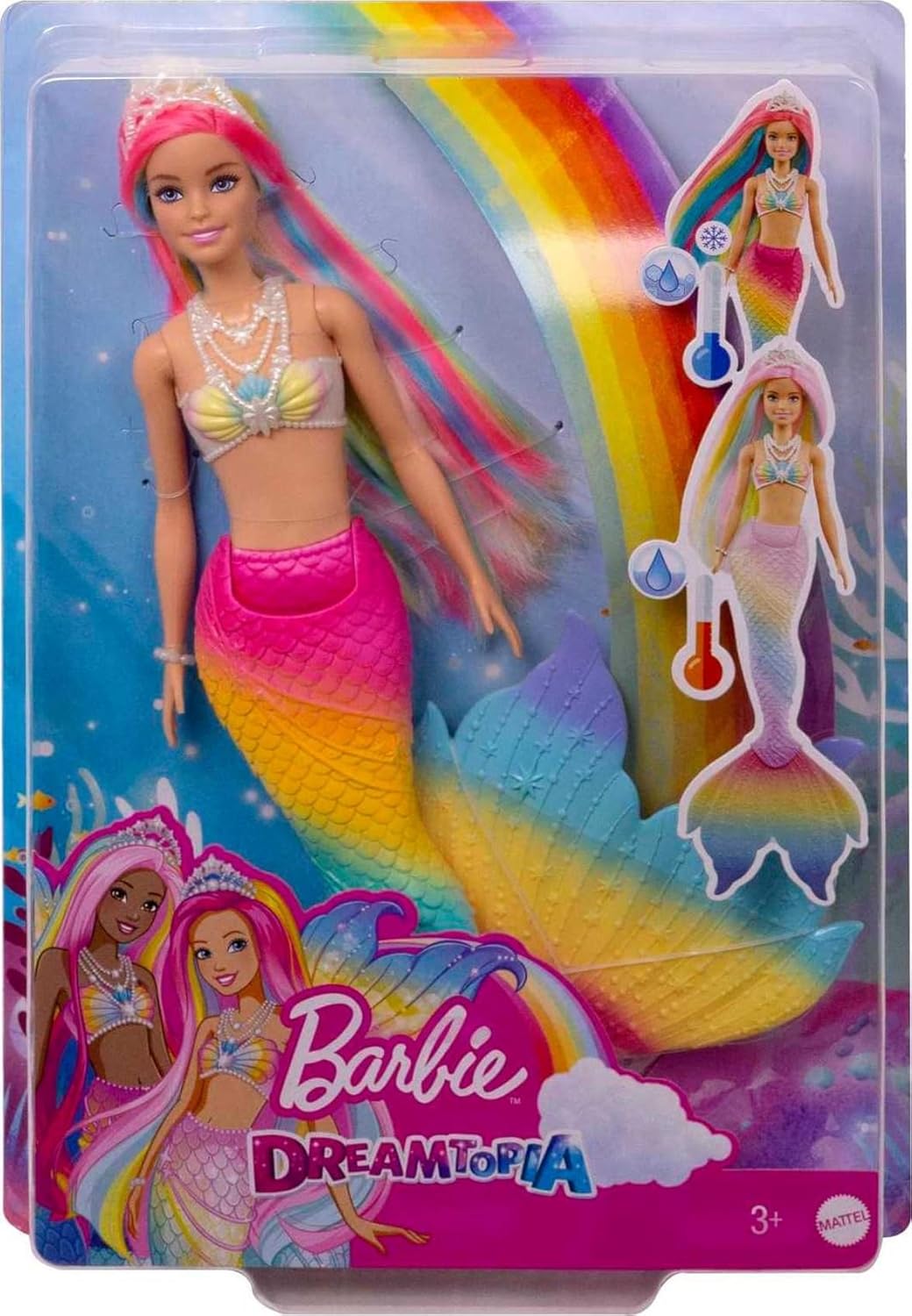 Barbie Dreamtopia Sirena Cambio de Color Agua GTF89 Mattel