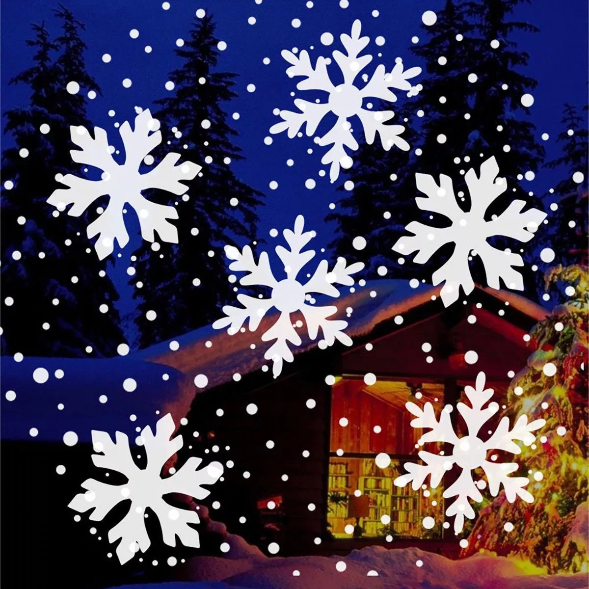Luces Led De Copos De Nieve De Navidad, Luces De Decoración SD111