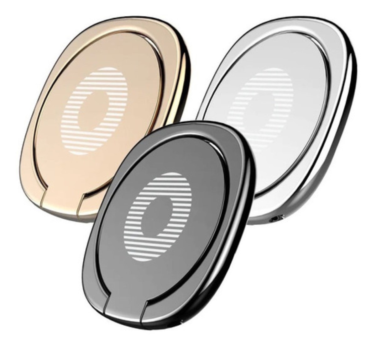 Anillo Holder Sujetador Para Celular Metal 360° Soporte Plata