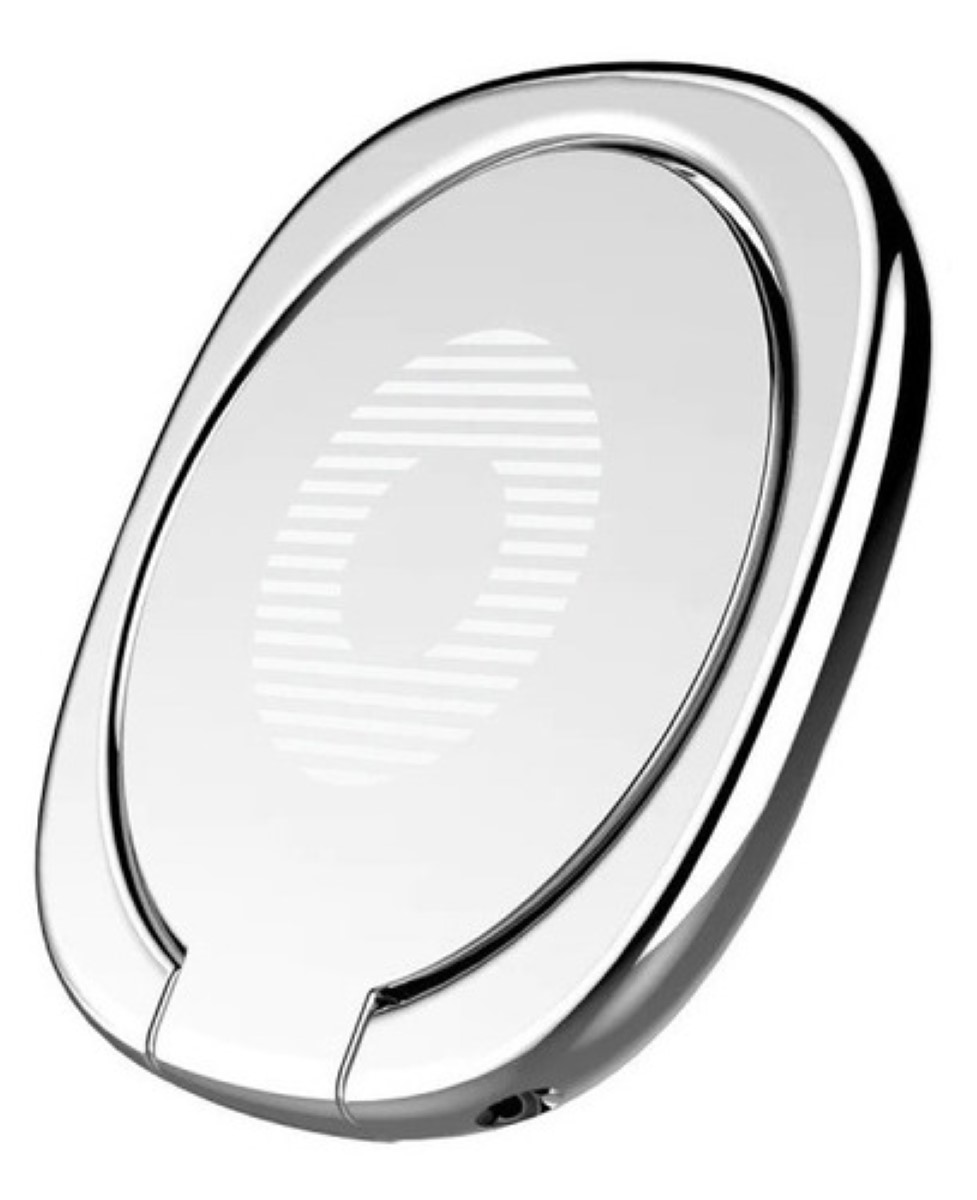 Anillo Holder Sujetador Para Celular Metal 360° Soporte Plata