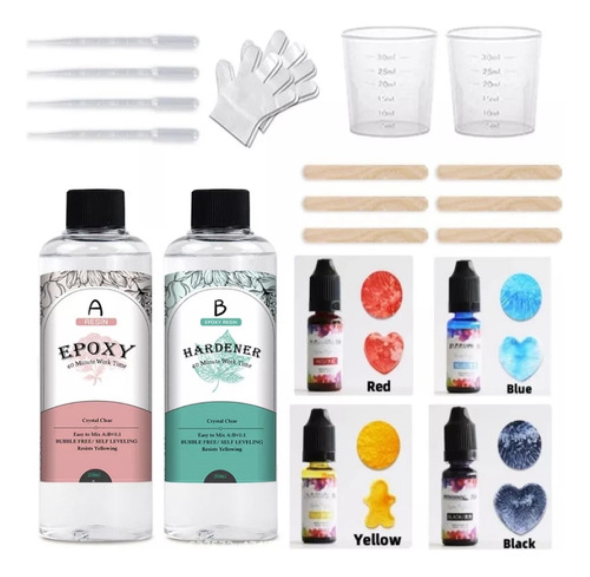 Resina Epoxica Transparentekit Resina Epoxica Manualidades 20pz