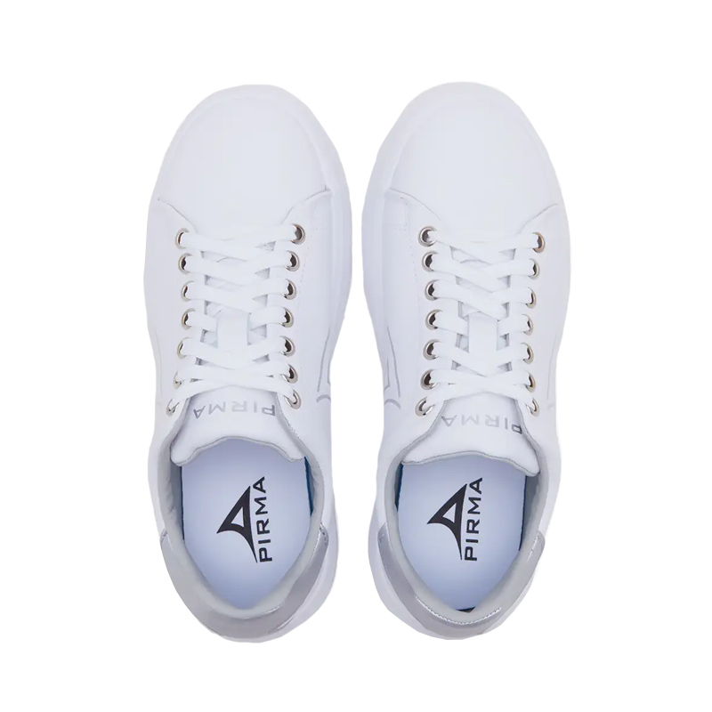 Tenis Casuales Blancos Piel Mujer Pirma Mod 5066