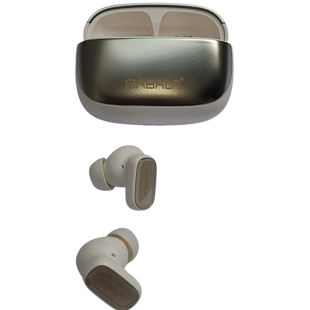 Audífonos Bluetooth 5.4 con estuche de carga Sabala ST 766, cancelación de ruido. Color Dorado.