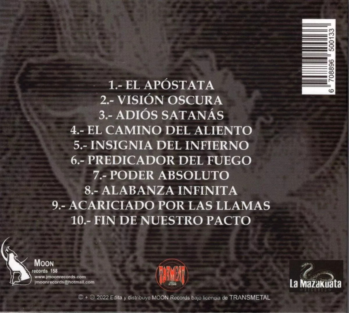 Transmetal - Adios Satanas - Disco Cd