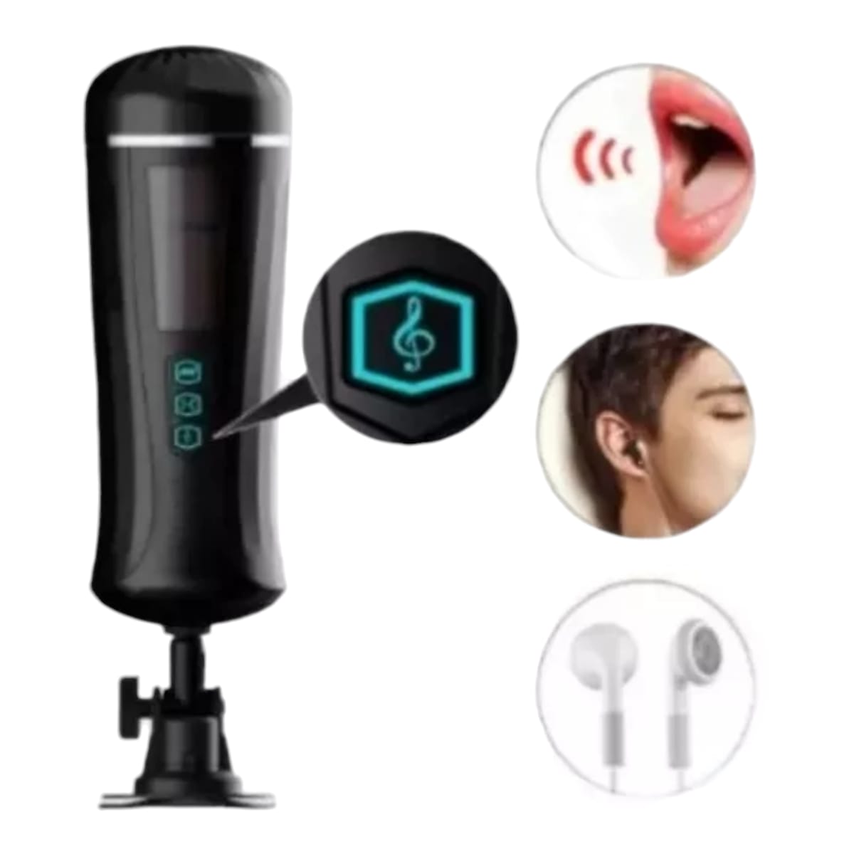 Juguete Recargable Para Hombre Stroker C/Audio