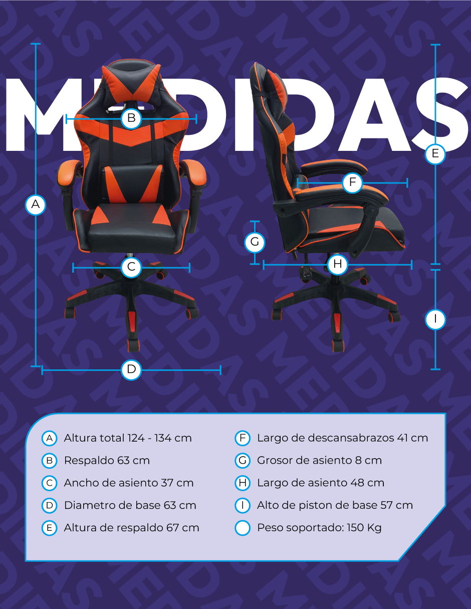 Silla de escritorio gamer ergonómica Reclinable MSI Comoda Homeoffice Rojo