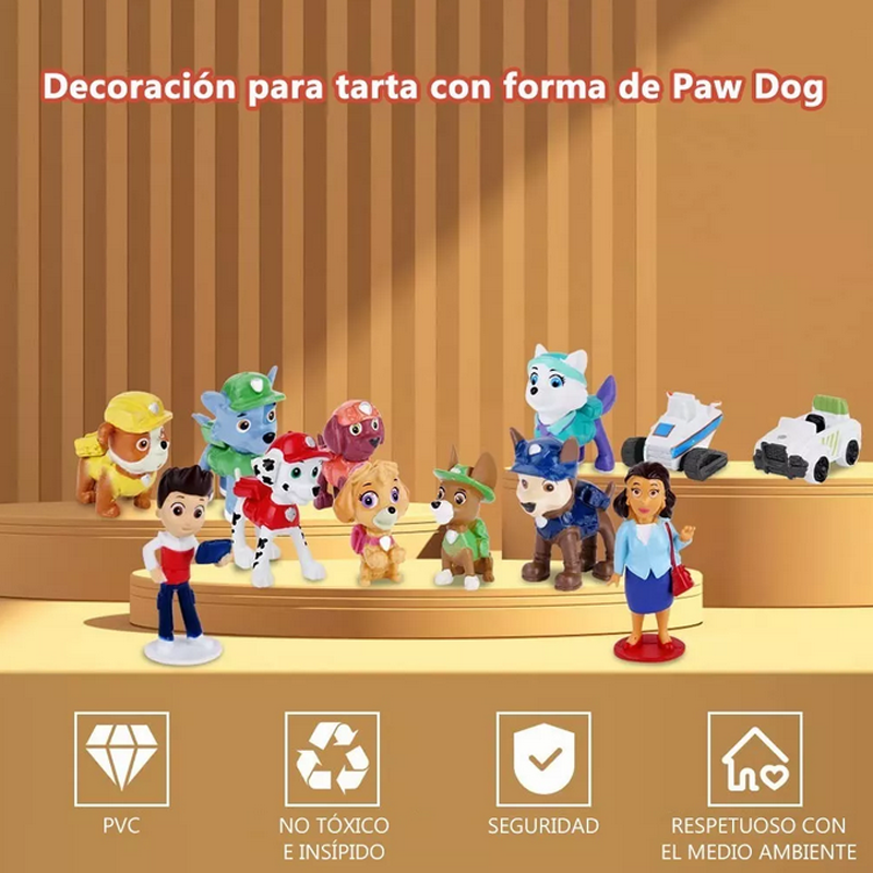 Juego De Paw Patrol Para Niño 12 Piezas Decoración De Tarta