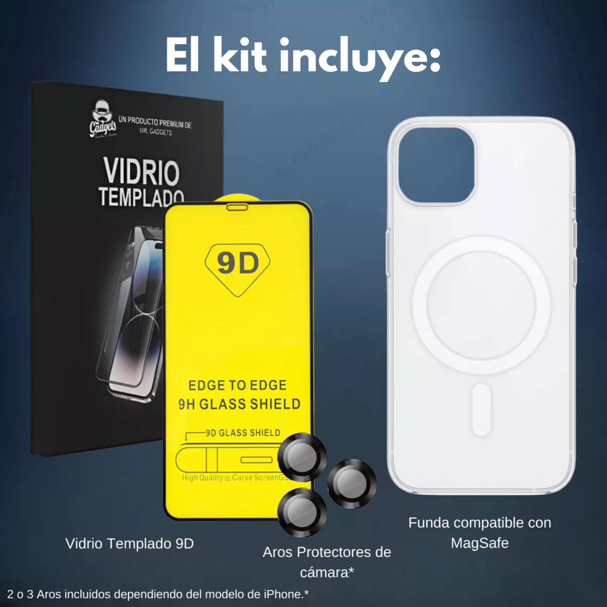 Kit Funda + Mica Pantalla + Aros Cámara Para iPhone Magsafe Para Iphone 16 pro max / Titanio