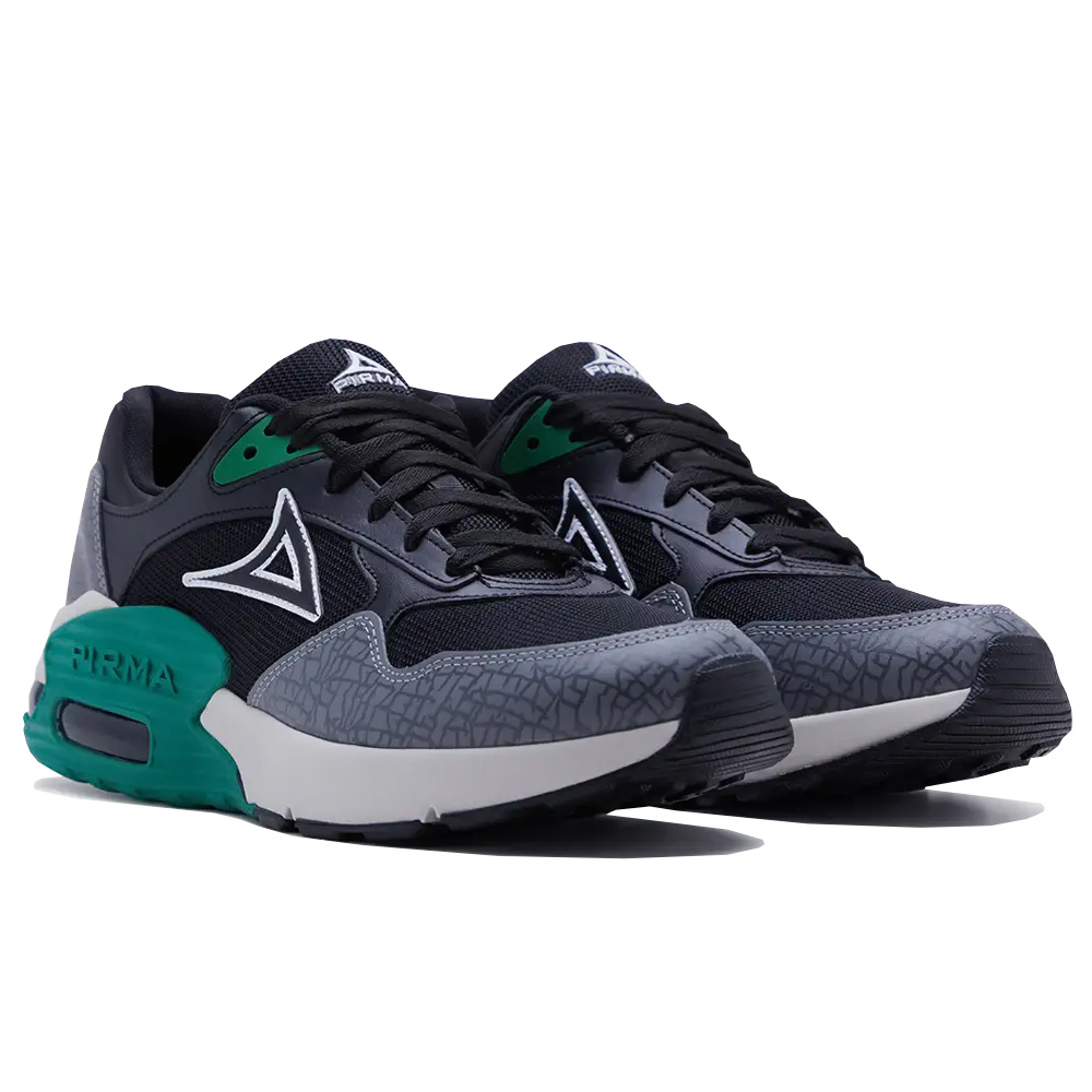 Tenis Casuales Verdes Negro Hombre Pirma Mod 5068