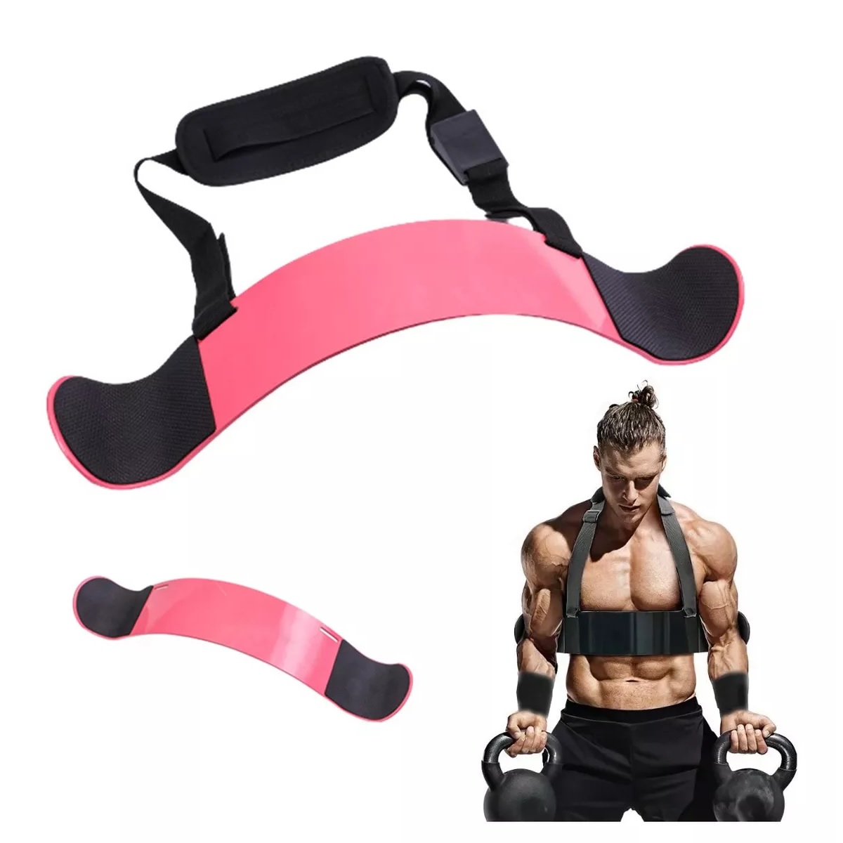 Arm Blaster Aislador De Brazo Bíceps Gym Barra Mancuernas Rosa