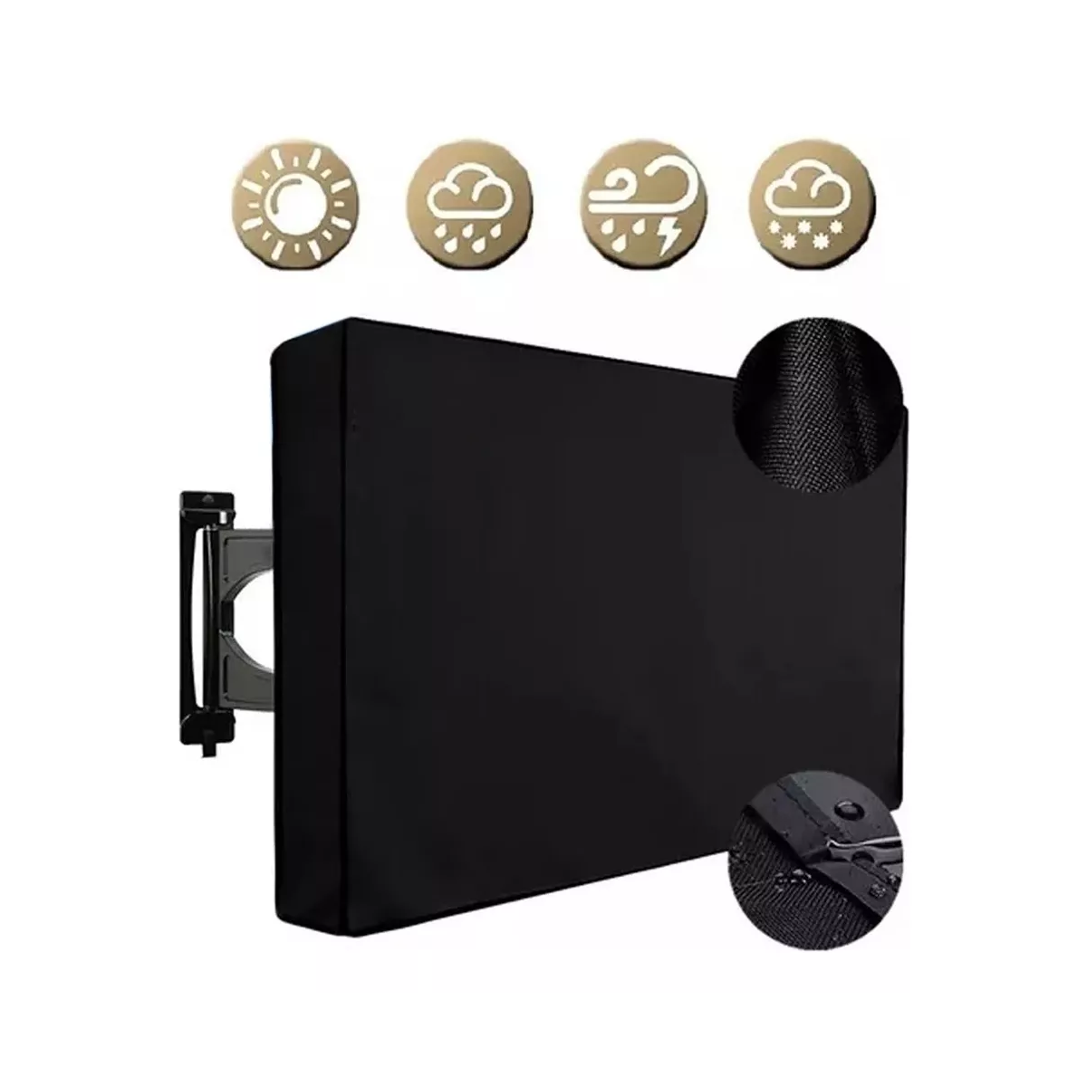 Funda De Tv Para Exteriores De 55-58, Con Cubierta Inferior