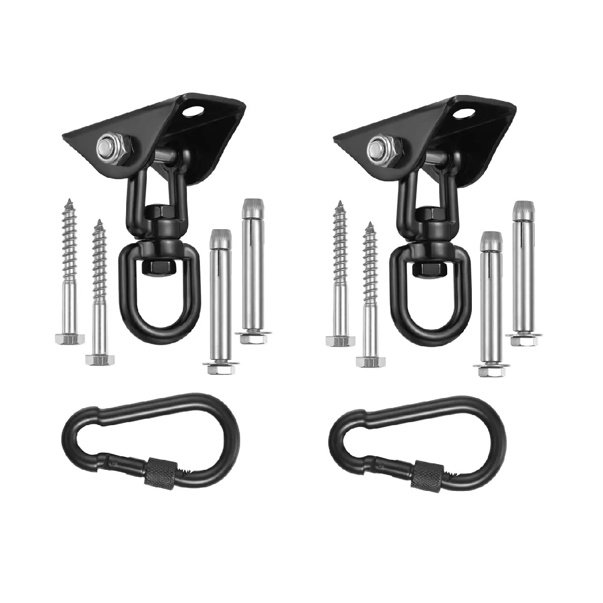 Kit Ganchos Hamaqueros De Columpio Hamaca Colgante Gimnasio