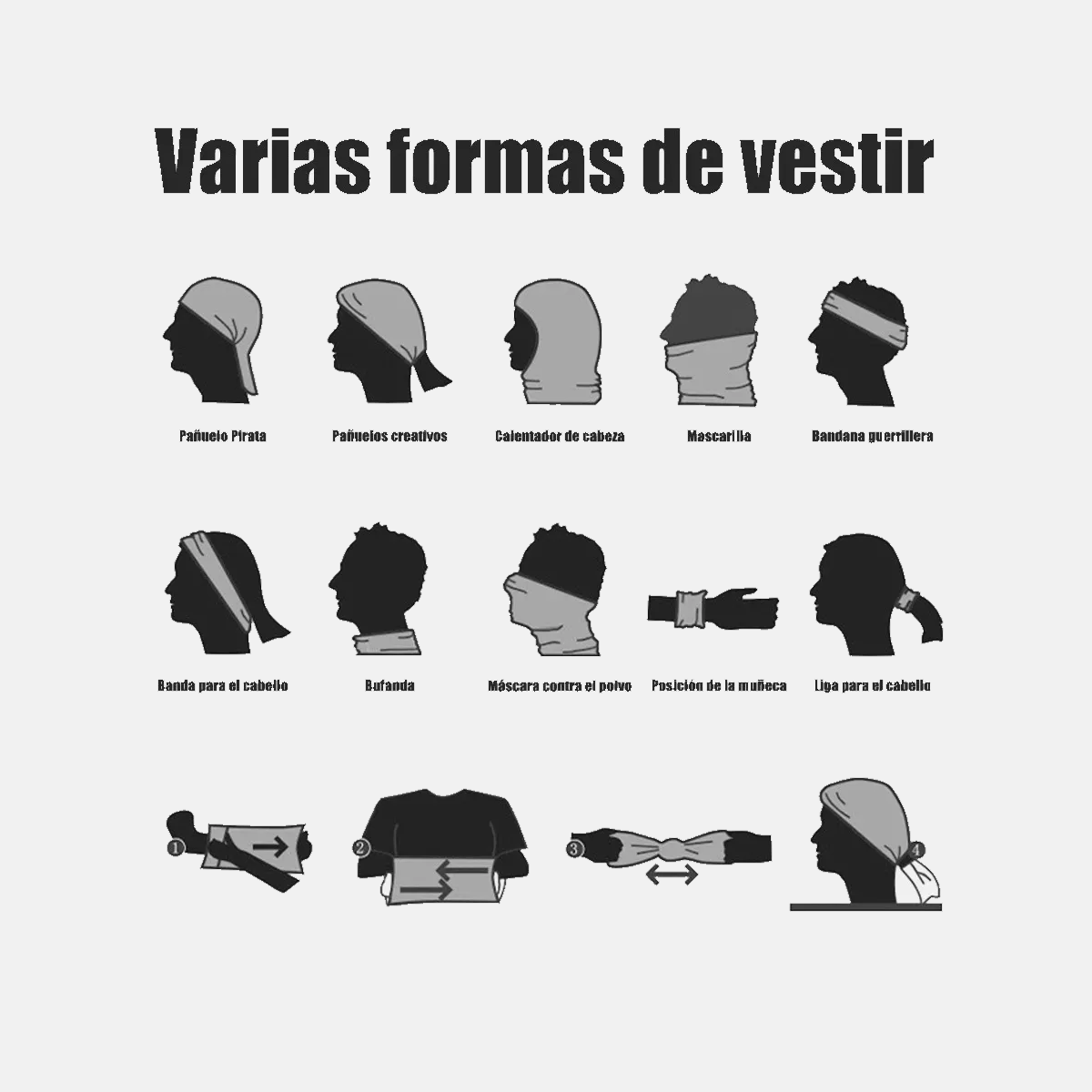 10 Pack Full Bandanas- Mascara Deportivas Para Moto Ciclismo Mexico 01