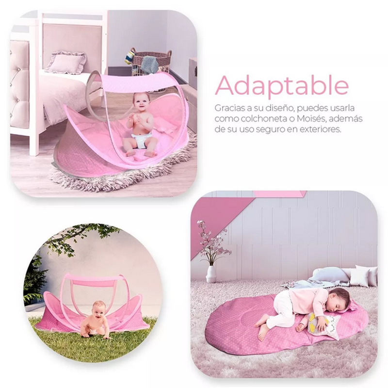 Cuna Moisés Plegable Portátil Mosquitero Bebe Colchon Niños