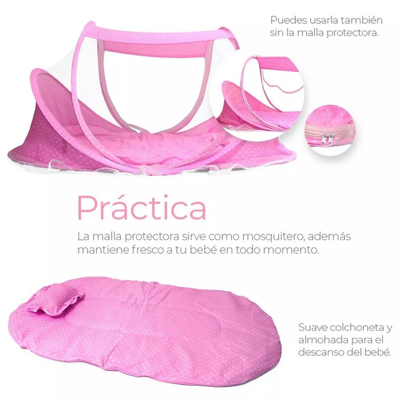 Cuna Moisés Plegable Portátil Mosquitero Bebe Colchon Niños