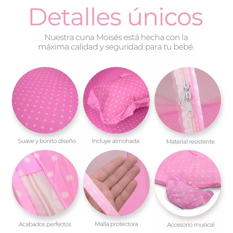 Cuna Moisés Plegable Portátil Mosquitero Bebe Colchon Niños