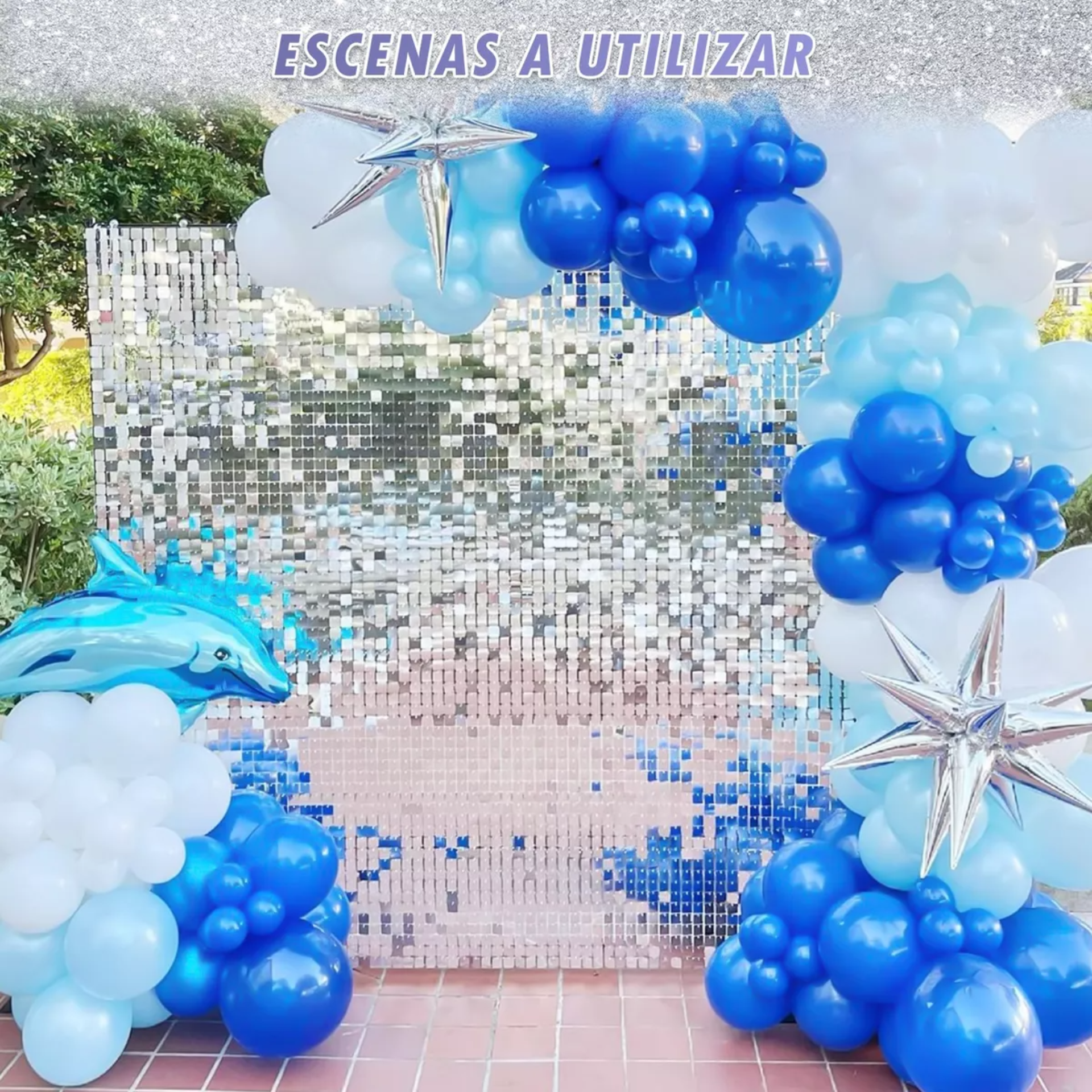 30pz Paneles Decorativos Shimmer Wall Fiesta Lentejuela 30cm