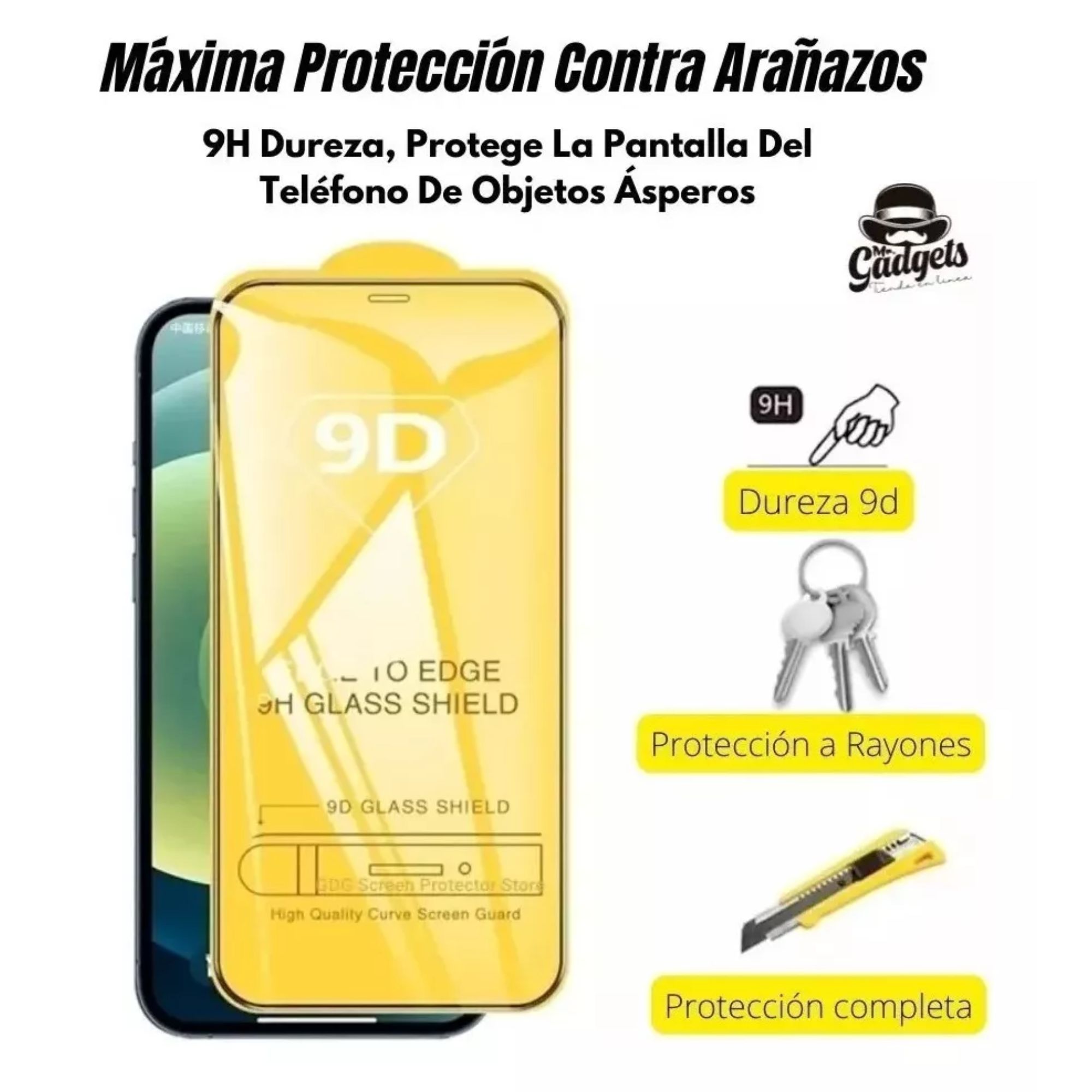 Mica Pantalla Cristal Templado 9d Mayoreo 10 Pcs Para Iphone 14 pro/15