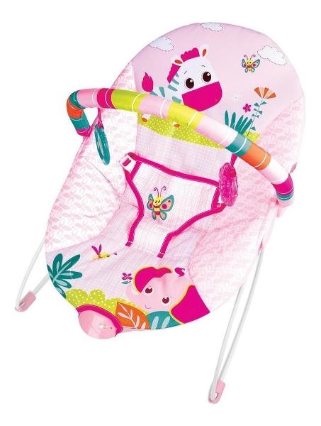 Mecedora Bouncer Prinsel Vibrador Juguetero Rosa Estampado