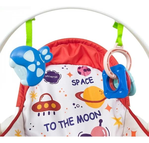 Bouncer Silla Mecedora Aeiou Hb53 Musical 2 En 1 Rojo