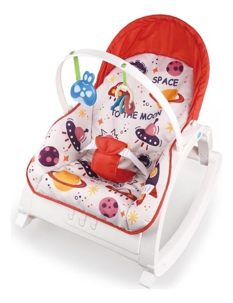 Bouncer Silla Mecedora Aeiou Hb53 Musical 2 En 1 Rojo
