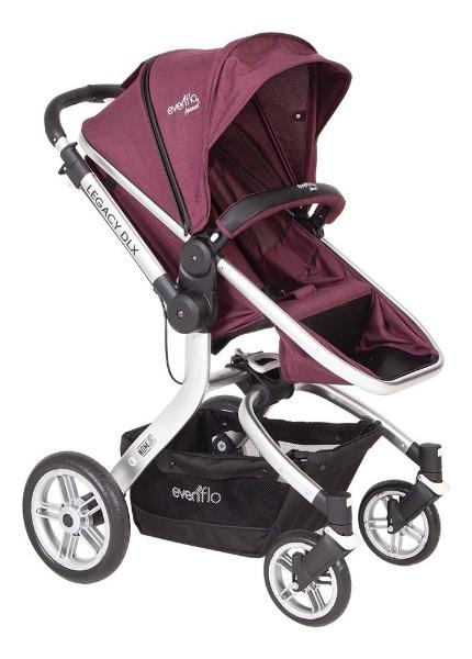 Carriola Bebe Evenflo Legacy Dlx Cubre Pies Mosquitero Vino