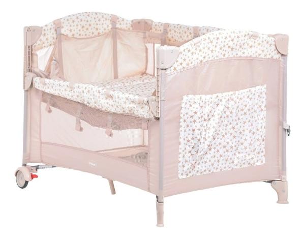 Cuna Bebe Corral Prinsel Baby Colecho 2 En 1 Mosquitero Beige