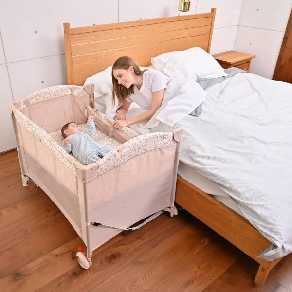 Cuna Bebe Corral Prinsel Baby Colecho 2 En 1 Mosquitero Beige