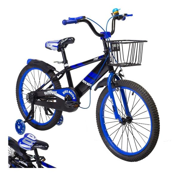 Bicicleta Entrenadora Para Niños Aeiou Elite Con Canasta R16 Azul