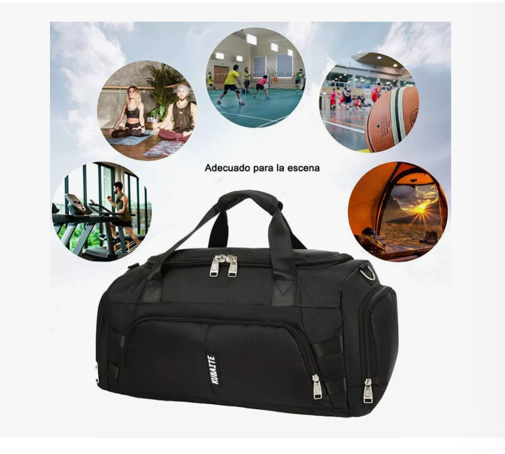 Maleta Wund De Gran Capacidad, Bolsa De Fitness De Viaje Deportes Gris