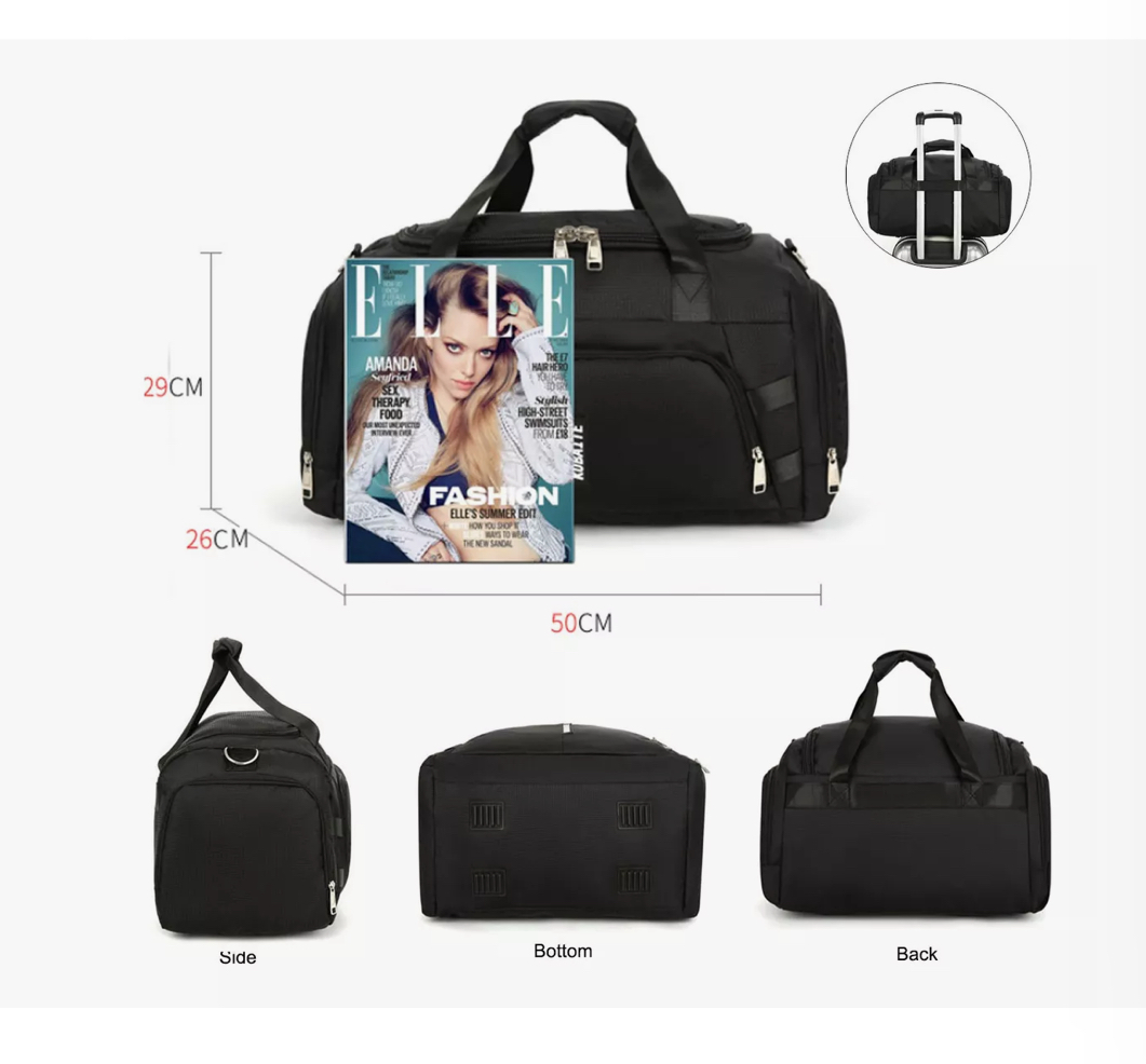 Maleta Wund De Gran Capacidad, Bolsa De Fitness De Viaje Deportes Gris