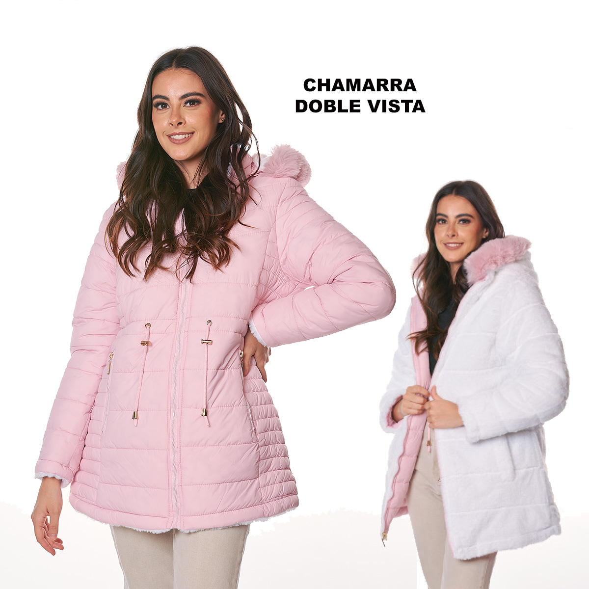 Cazadora doble vista con gorro Dama Chamarra