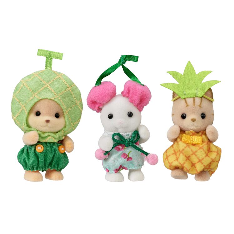 Trio Bebes Fruta (Melón, Cereza, Piña) - Sylvanian Families Calico Critters Ternurines