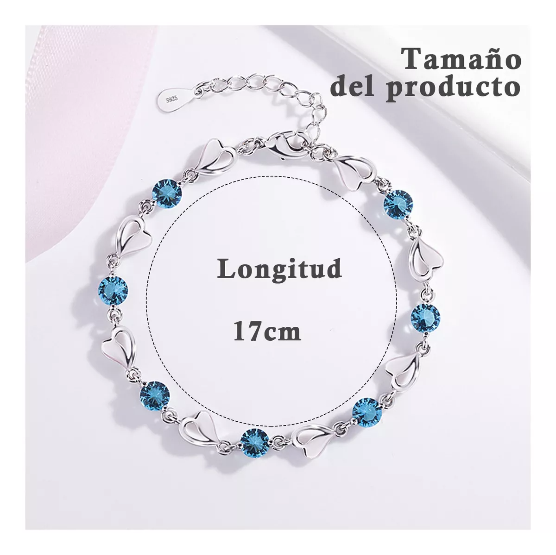 2pzs Pulseras Plata Mujeres Corazón Brazaletes Regalos