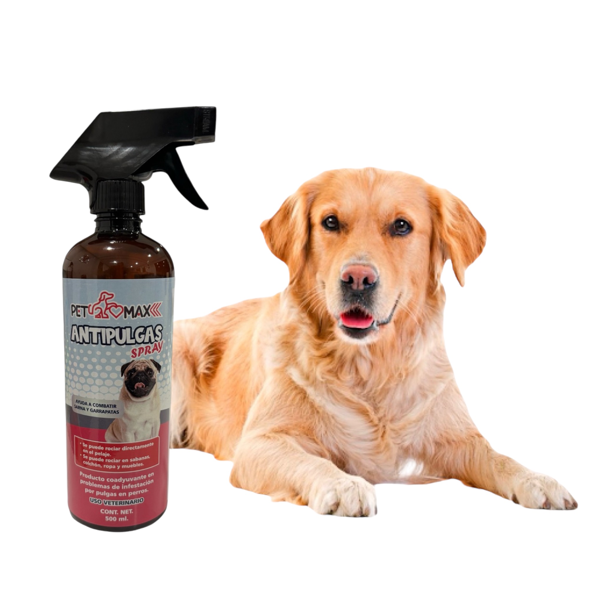 SPRAY ANTI PULGAS Y GARRAPATAS PREVIENE Y ATACA LA SARNA 500 ML