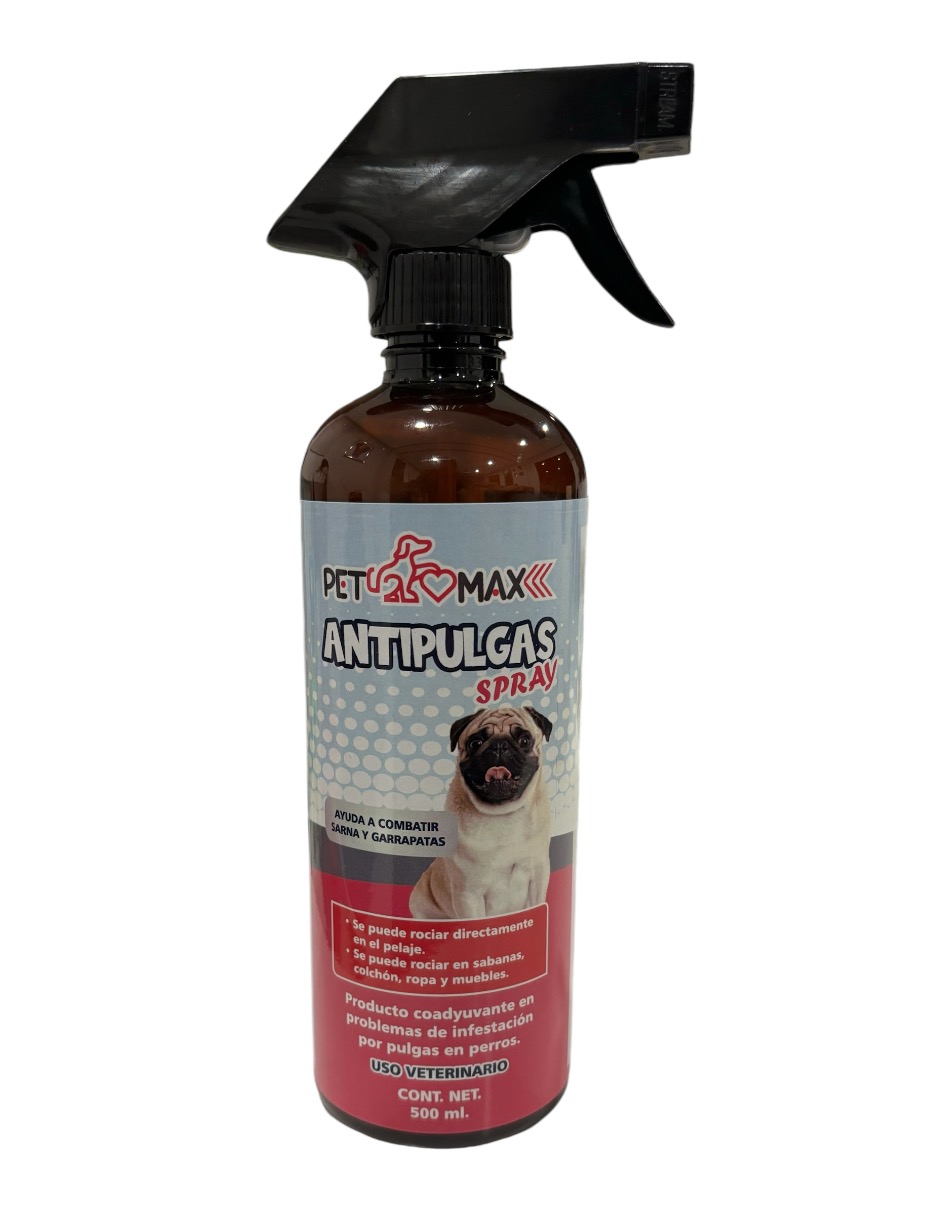 SPRAY ANTI PULGAS Y GARRAPATAS PREVIENE Y ATACA LA SARNA 500 ML