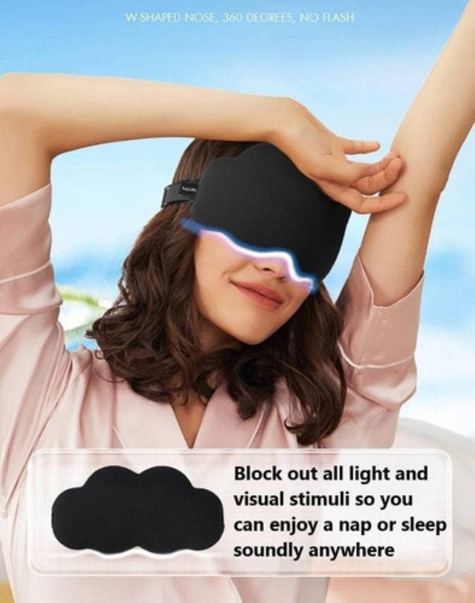 "Antifaz Nube 3d Dormir Adjustable Verde "