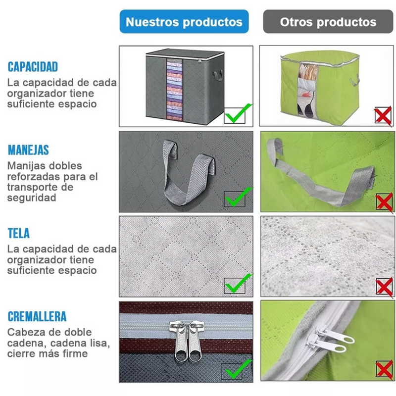 Bolsas De Almacenamiento Para Guardar Ropa Y Edredon 6 pza