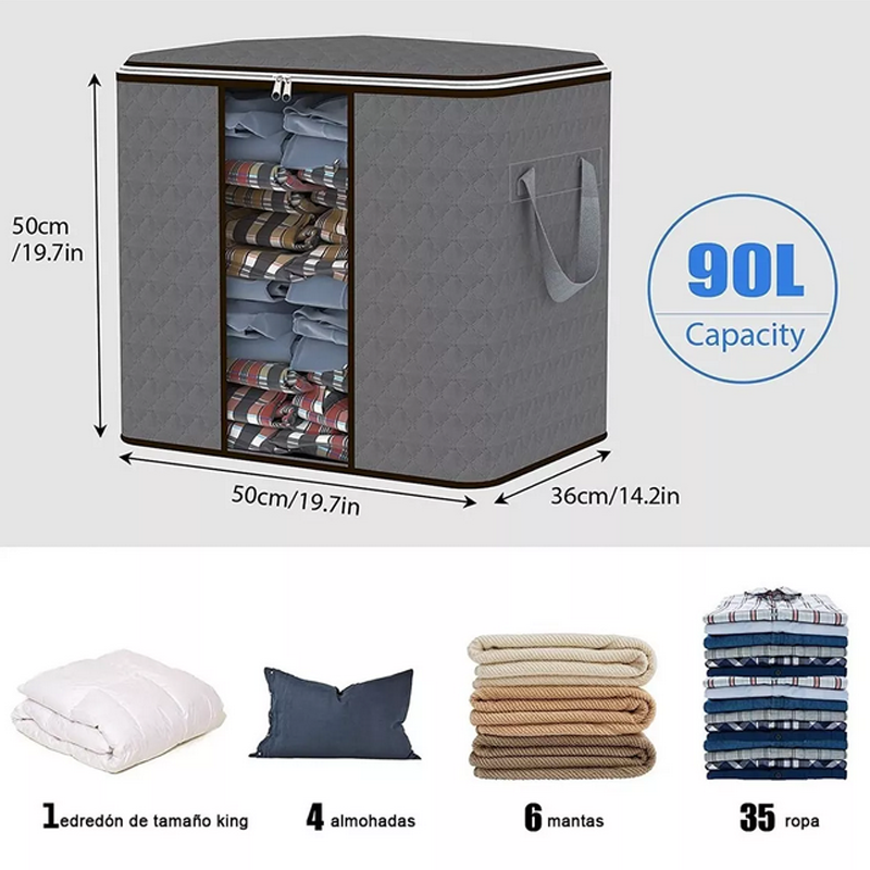 Bolsas De Almacenamiento Para Guardar Ropa Y Edredon 6 pza