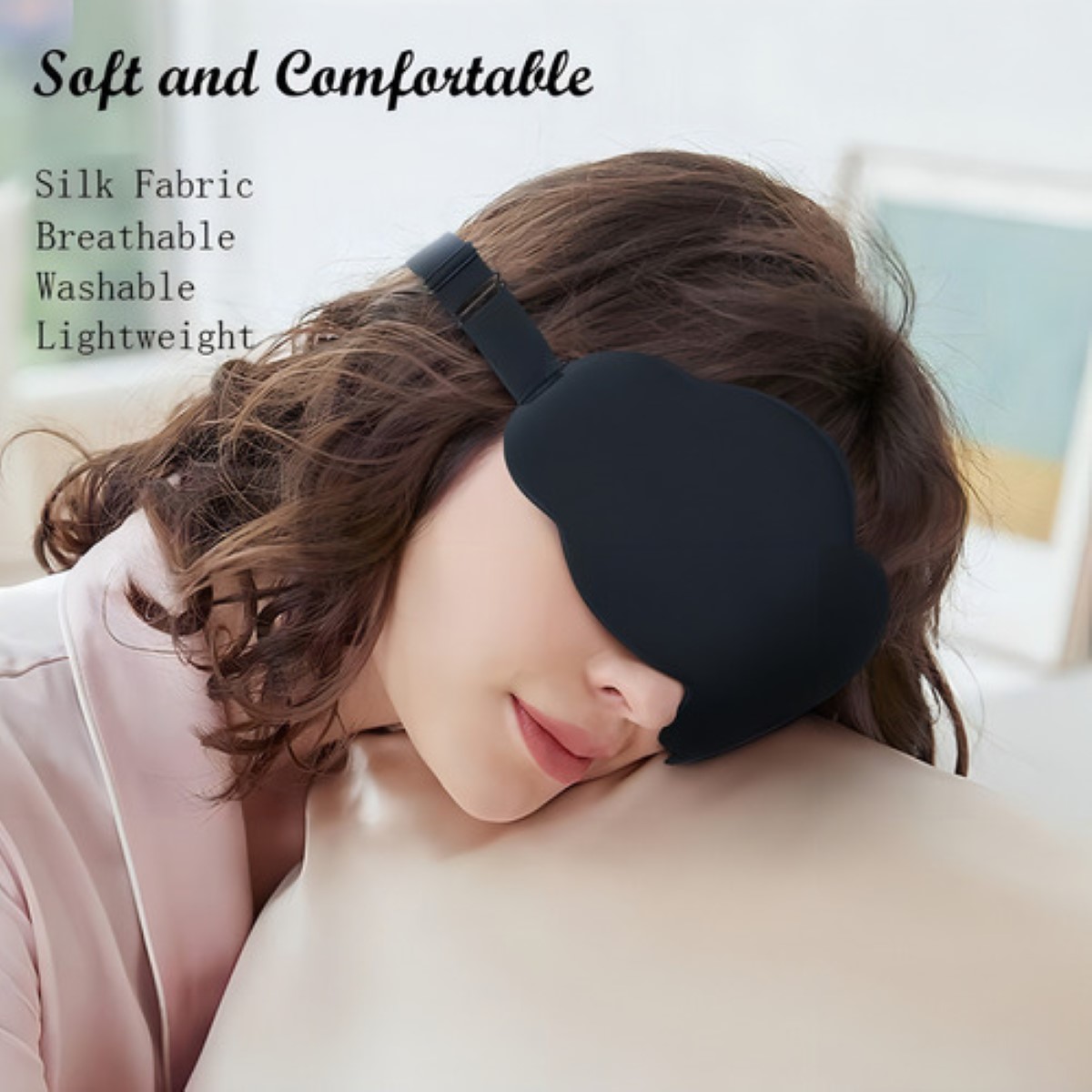 "Antifaz Nube 3d Dormir Adjustable Verde "