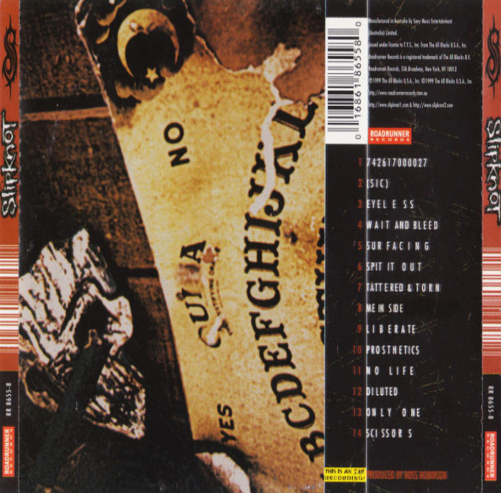 Slipknot  Homonimo Disco Cd 14 Canciones
