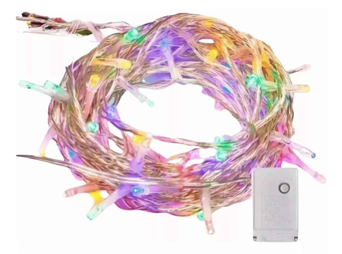Luces Navideñas, Serie Navideña de Led Multicolor 8 metros