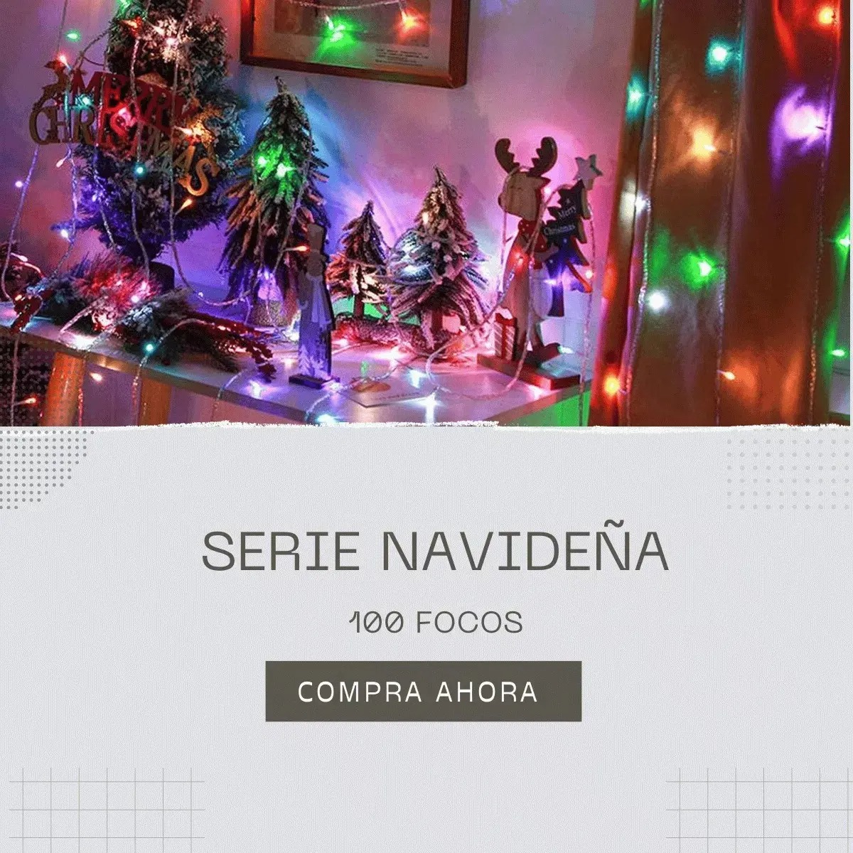 Luces Navideñas, Serie Navideña de Led Multicolor 8 metros
