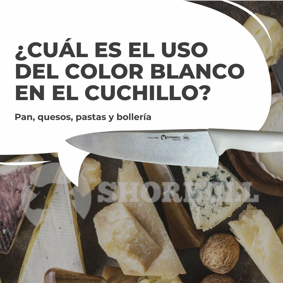 Kit de 3 cuchillos para Chef  10 inch Hoja Acero Inoxidable Mango Ergonómico Color Azul, rojo y blanco Shorbull 
