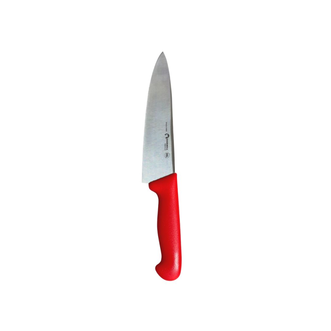 Kit de 3 cuchillos para Chef  10 inch Hoja Acero Inoxidable Mango Ergonómico Color Azul, rojo y blanco Shorbull 